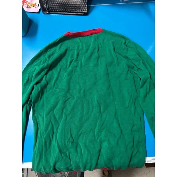 Beatles Abbey Road Ugly Christmas Sweater M Green Red Holiday Knit - Picture 2 of 4
